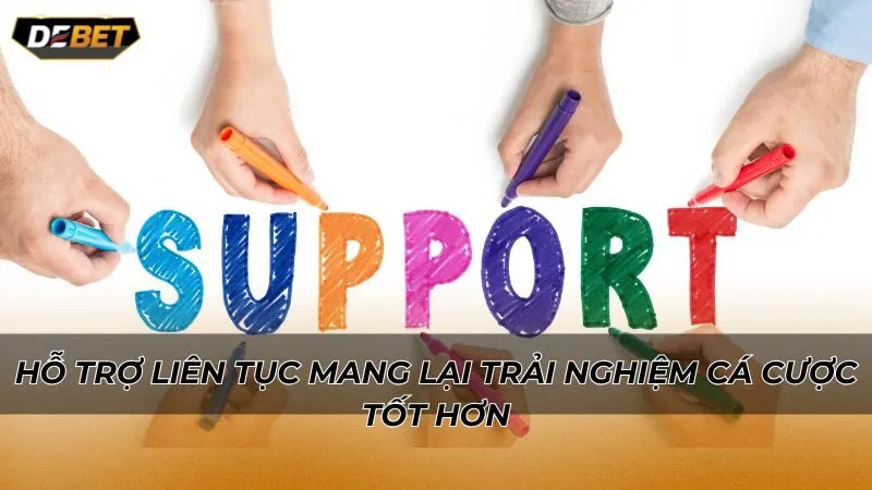 Hỗ trợ liên tục mang lại trải nghiệm cá cược tốt hơn